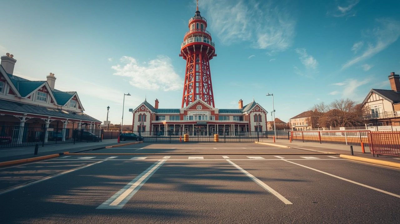 Free and Cheap Car parking on pleasure beach black pool