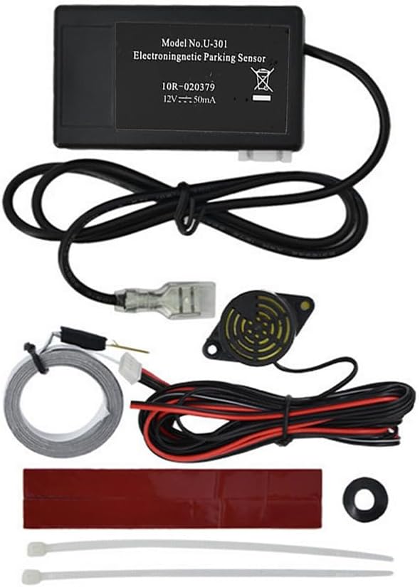 Joyzan Electromagnetic Parking Sensor, Universal Car Sensor Kit Built in Reversing Alarm Assistance Full Range Rear Induction