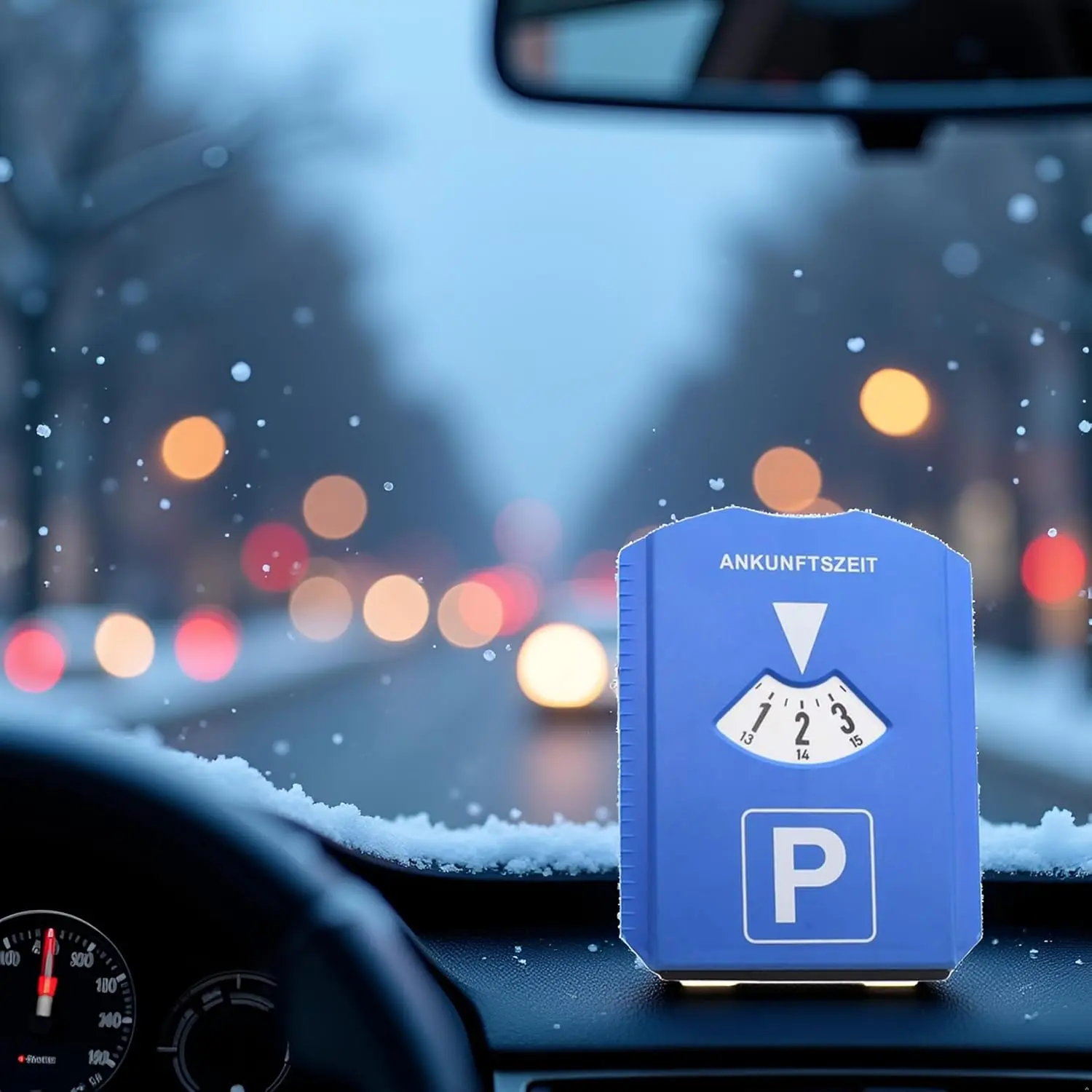 BWESOO Digital Parking Timer & Ice Scraper, Blue Zone Ready - Image 2